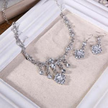Wedding Party Crystal Rhinestone Earrings Necklace for Women