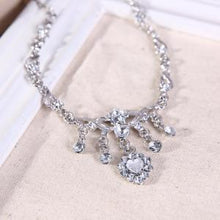 Wedding Party Crystal Rhinestone Earrings Necklace for Women