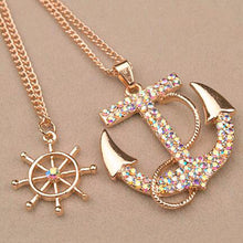 Anchor Rudder Pendant Long Chain Sweater Necklace For Women