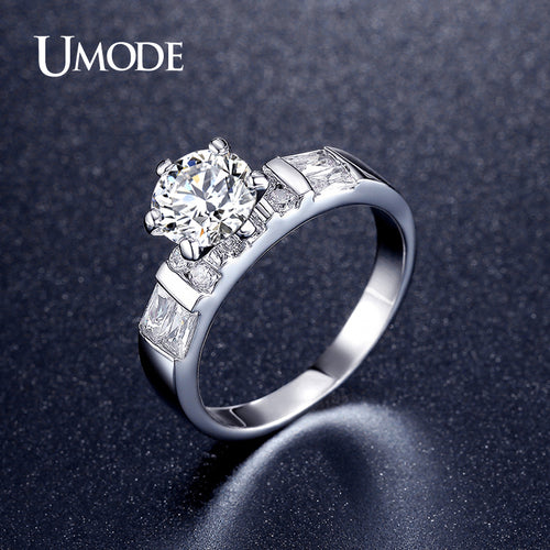 White Gold Color Wedding Engagement Rings For Women