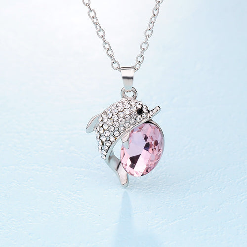 Beautiful Dolphin Rhinestone Crystal Pendants For Women