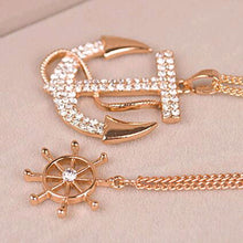 Anchor Rudder Pendant Long Chain Sweater Necklace For Women