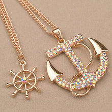 Anchor Rudder Pendant Long Chain Sweater Necklace For Women