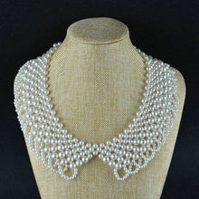 Round Pearl Choker Necklace Romantic Braided Lace Collar Necklaces