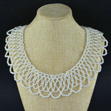 Round Pearl Choker Necklace Romantic Braided Lace Collar Necklaces