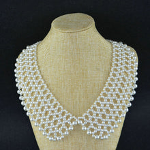 Round Pearl Choker Necklace Romantic Braided Lace Collar Necklaces