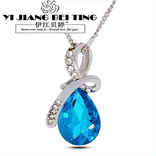 Water Drop Crystal Necklaces & Pendants For Ladies