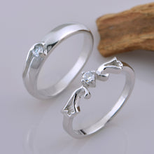 Plated Gold Couple Rings Romantic Angel Engagement Rings