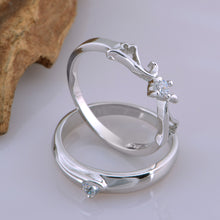 Plated Gold Couple Rings Romantic Angel Engagement Rings