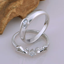 Plated Gold Couple Rings Romantic Angel Engagement Rings