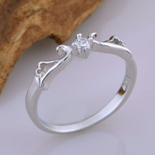 Plated Gold Couple Rings Romantic Angel Engagement Rings